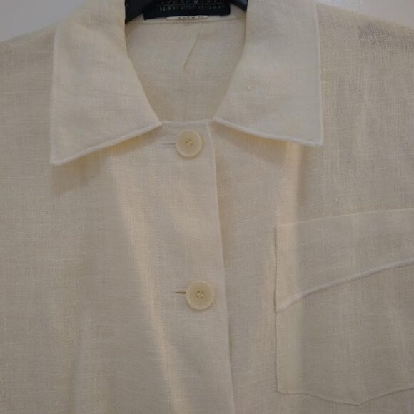 Harve Benard   size 12   100% linen cream/ivory suit - Picture 1 of 16